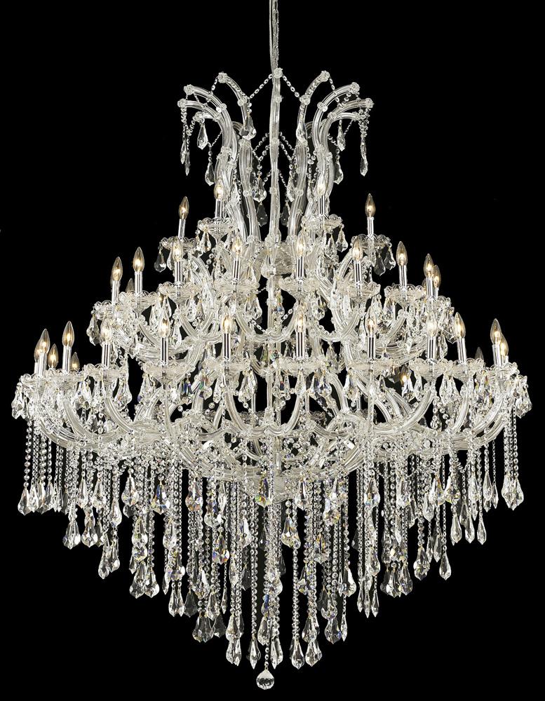 Elegant Furniture & Lighting - Maria Theresa 49 light Chrome Chandelier Clear Royal Cut Crystal - 2801G60C/RC veiw 1