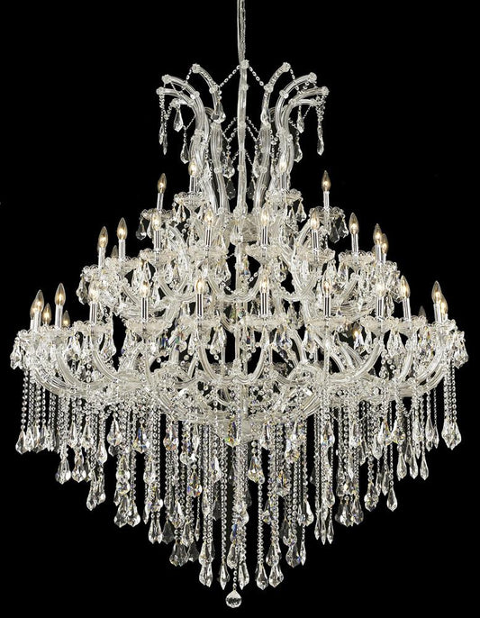 Elegant Furniture & Lighting - Maria Theresa 49 light Chrome Chandelier Clear Royal Cut Crystal - 2801G60C/RC veiw 1