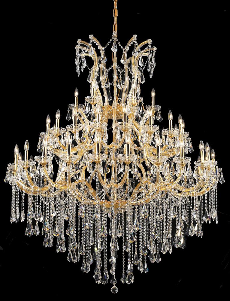 Elegant Furniture & Lighting - Maria Theresa 49 light Gold Chandelier Clear Royal Cut Crystal - 2801G60G/RC veiw 1