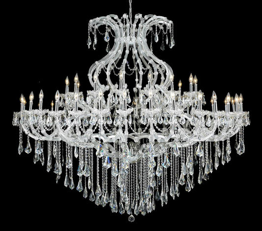 Elegant Furniture & Lighting - Maria Theresa 49 light Chrome Chandelier Clear Royal Cut Crystal - 2801G72C/RC veiw 1