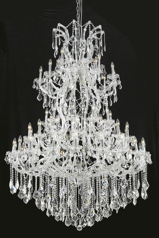 Elegant Furniture & Lighting - Maria Theresa 61 light Chrome Chandelier Clear Royal Cut Crystal - 2800G54C/RC veiw 1