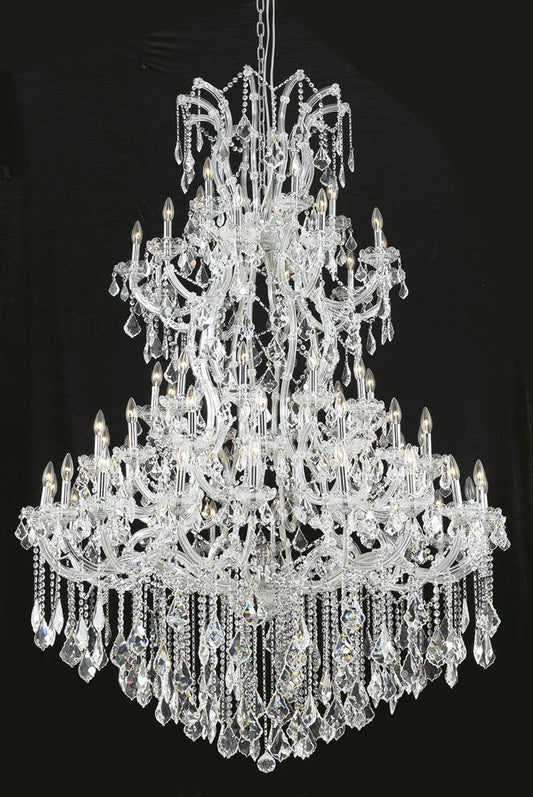 Elegant Furniture & Lighting - Maria Theresa 61 light Chrome Chandelier Clear Royal Cut Crystal - 2800G54C/RC veiw 1