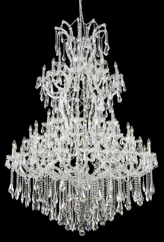 Elegant Furniture & Lighting - Maria Theresa 61 light Chrome Chandelier Clear Royal Cut Crystal - 2801G54C/RC veiw 1