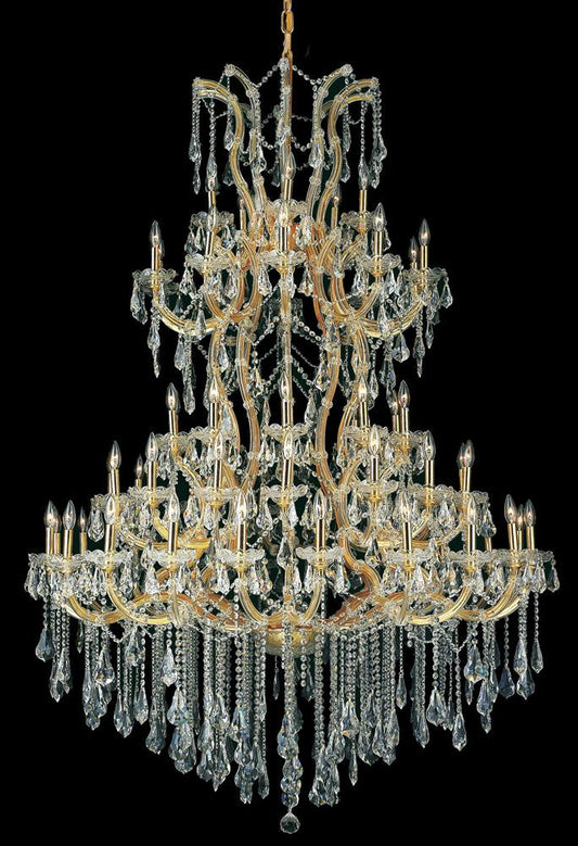 Elegant Furniture & Lighting - Maria Theresa 61 light Gold Chandelier Clear Royal Cut Crystal - 2801G54G/RC veiw 1