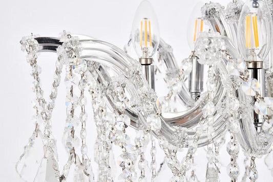 Elegant Furniture & Lighting - Maria Theresa 6 light Chrome Flush Mount Clear Royal Cut Crystal - 2800F24C/RC veiw 2