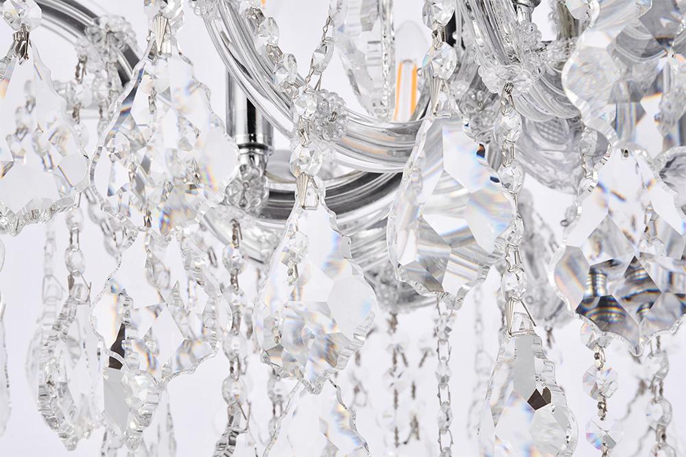 Elegant Furniture & Lighting - Maria Theresa 6 light Chrome Flush Mount Clear Royal Cut Crystal - 2800F24C/RC veiw 3