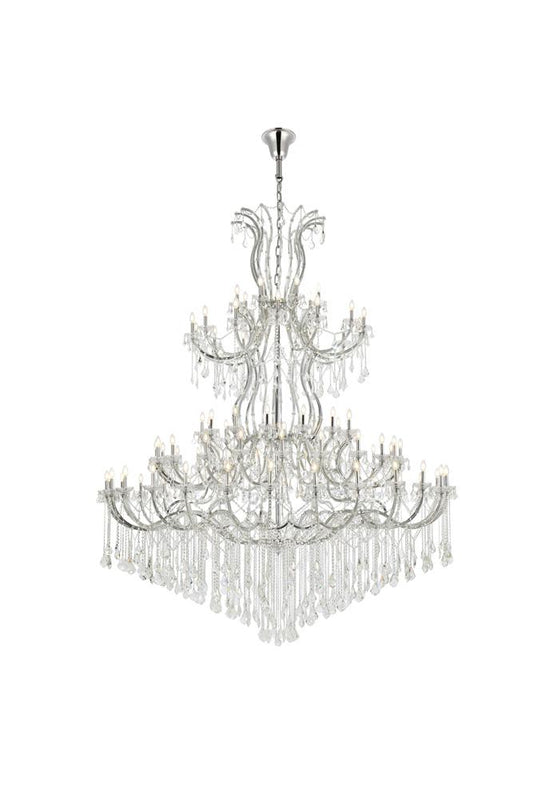 Elegant Furniture & Lighting - Maria Theresa 84 light Chrome Chandelier Clear Royal Cut Crystal - 2800G120C/RC veiw 1
