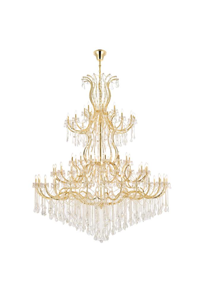 Elegant Furniture & Lighting - Maria Theresa 84 light Gold Chandelier Clear Royal Cut Crystal - 2800G120G/RC veiw 1
