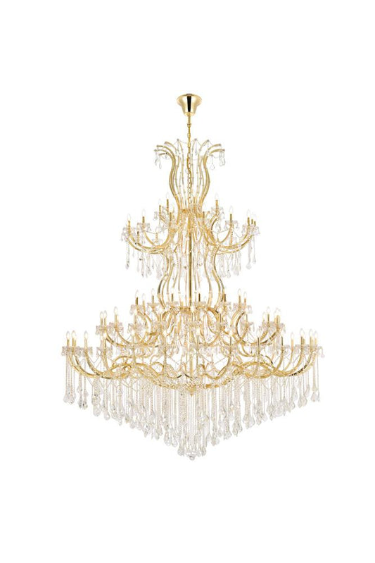 Elegant Furniture & Lighting - Maria Theresa 84 light Gold Chandelier Clear Royal Cut Crystal - 2800G120G/RC veiw 1