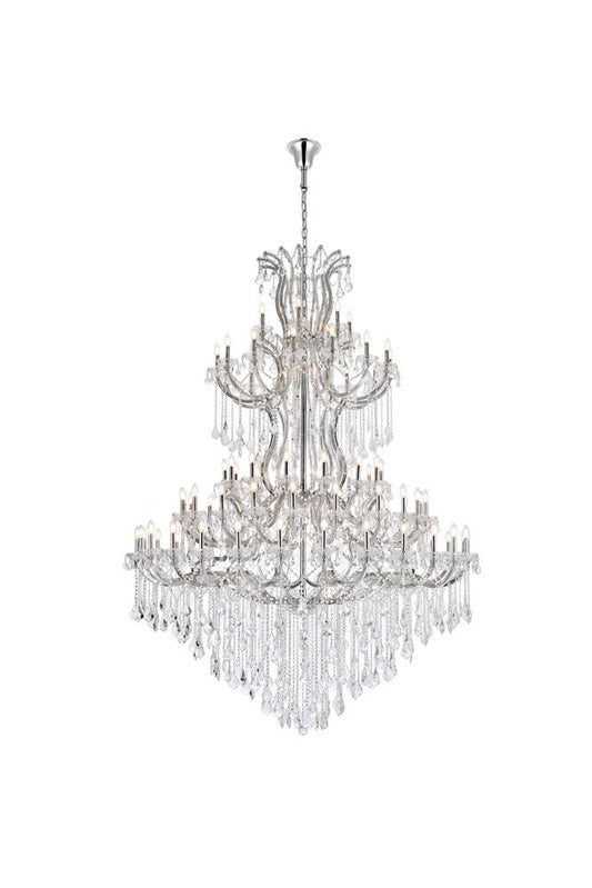 Elegant Furniture & Lighting - Maria Theresa 84 light Chrome Chandelier Clear Royal Cut Crystal - 2800G96C/RC veiw 1