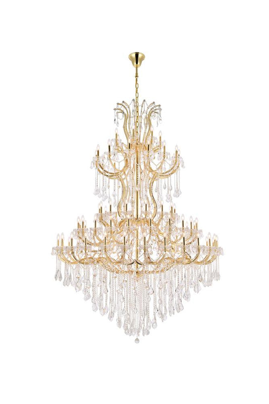 Elegant Furniture & Lighting - Maria Theresa 84 light Gold Chandelier Clear Royal Cut Crystal - 2800G96G/RC veiw 1