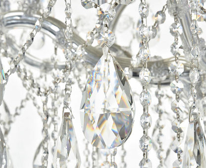 Elegant Furniture & Lighting - Maria Theresa 84 light Chrome Chandelier with clear tear drop crystals Clear Royal Cut Crystal - 2803G120C/RC veiw 3