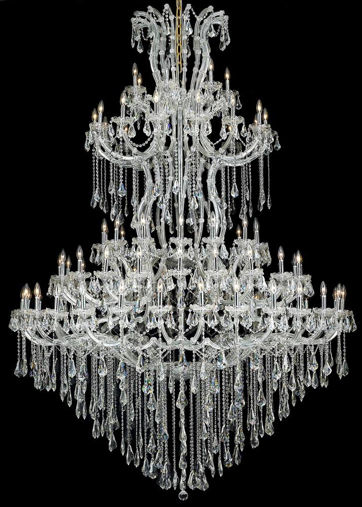 Elegant Furniture & Lighting - Maria Theresa 85 light Chrome Chandelier Clear Royal Cut Crystal - 2801G96C/RC veiw 1