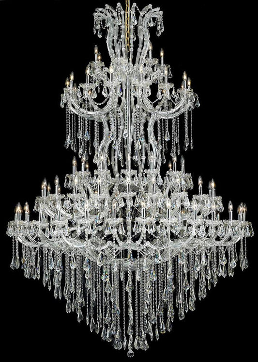 Elegant Furniture & Lighting - Maria Theresa 85 light Chrome Chandelier Clear Royal Cut Crystal - 2801G96C/RC veiw 1