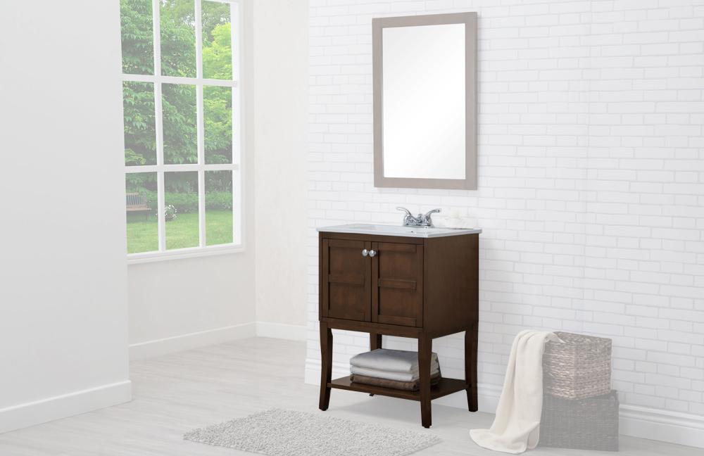 Elegant Furniture & Lighting - Mason 2 Doors Cabinet 24 In. X 18 In. X 34 In. In Antique Coffee - VF2102 veiw 1