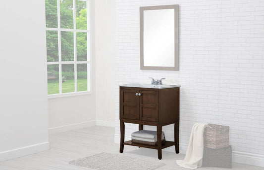 Elegant Furniture & Lighting - Mason 2 Doors Cabinet 24 In. X 18 In. X 34 In. In Antique Coffee - VF2102 veiw 1