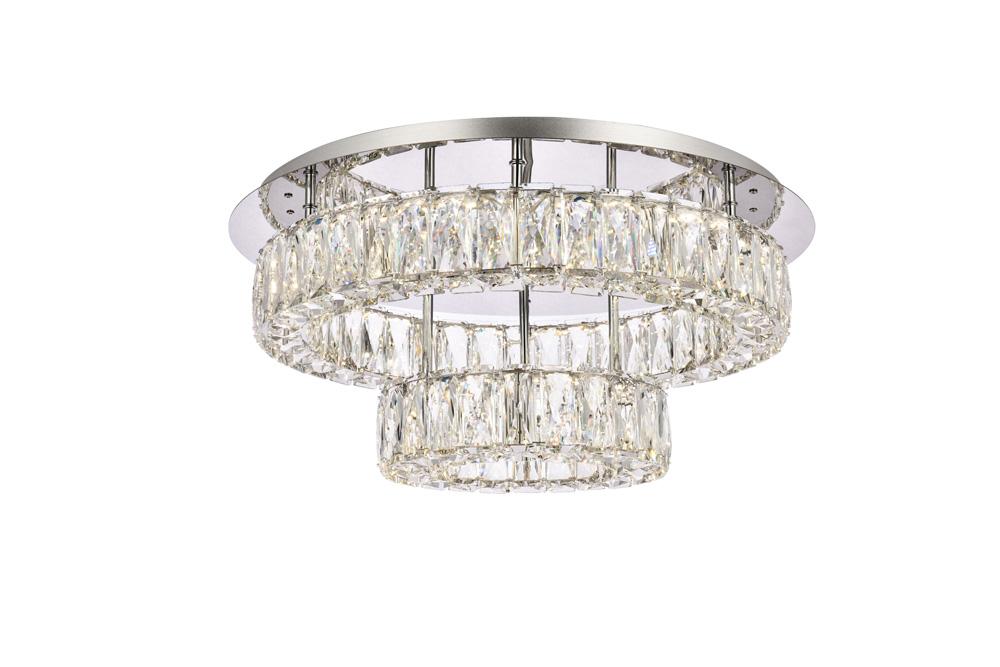 Elegant Furniture & Lighting - Monroe 22 inch LED double flush mount in chrome - 3503F22L2C veiw 1