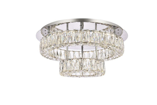 Elegant Furniture & Lighting - Monroe 22 inch LED double flush mount in chrome - 3503F22L2C veiw 1