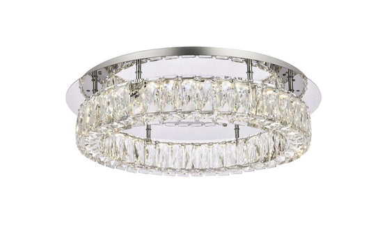 Elegant Furniture & Lighting - Monroe 22 inch LED Single flush mount in chrome - 3503F22C veiw 1