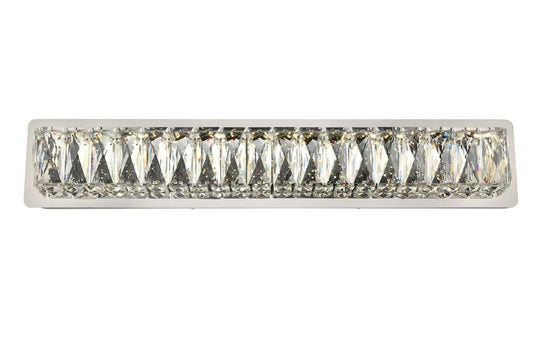 Elegant Furniture & Lighting - Monroe Integrated LED chip light Chrome Wall Sconce Clear Royal Cut Crystal - 3502W24C veiw 1