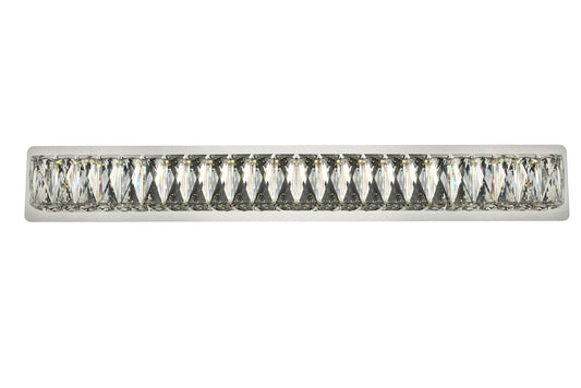 Elegant Furniture & Lighting - Monroe Integrated LED chip light Chrome Wall Sconce Clear Royal Cut Crystal - 3502W32C veiw 1