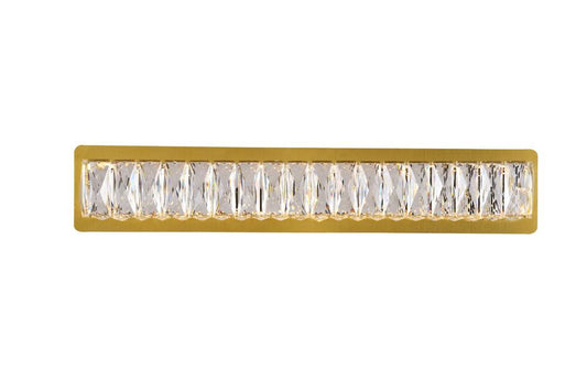 Elegant Furniture & Lighting - Monroe Integrated LED chip light gold Wall Sconce Clear Royal Cut Crystal - 3502W24G veiw 1