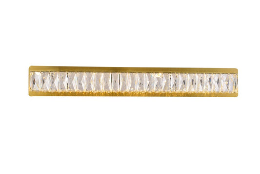 Elegant Furniture & Lighting - Monroe Integrated LED chip light gold Wall Sconce Clear Royal Cut Crystal - 3502W32G veiw 1