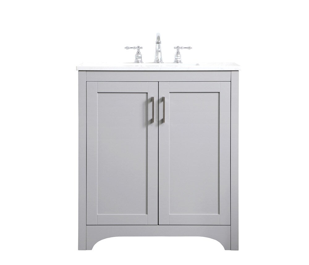 Elegant Furniture & Lighting - Moore 30 inch Single Bathroom Vanity in Grey - VF17030GR veiw 1