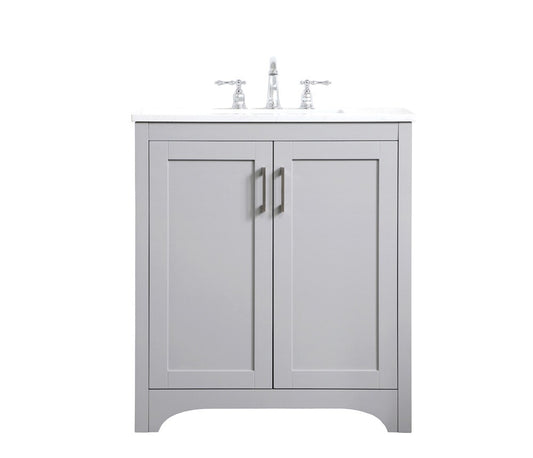 Elegant Furniture & Lighting - Moore 30 inch Single Bathroom Vanity in Grey - VF17030GR veiw 1