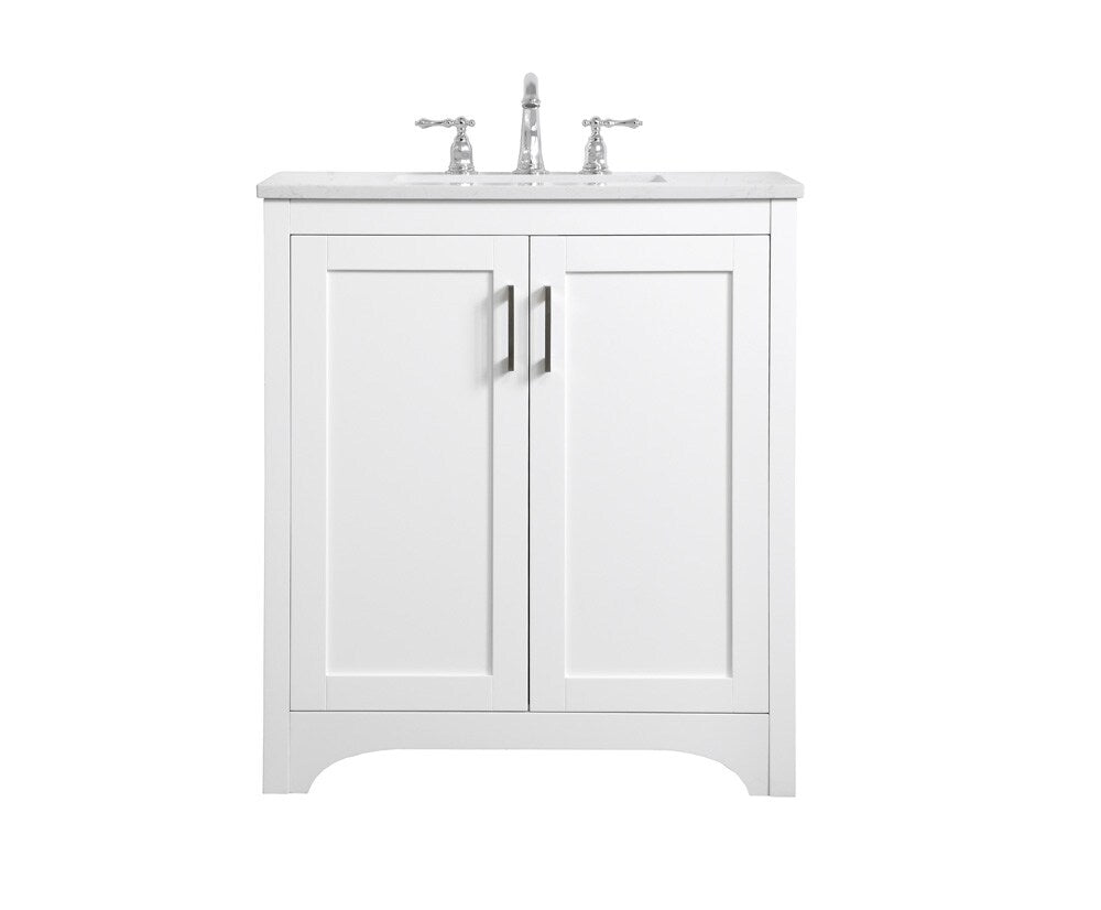 Elegant Furniture & Lighting - Moore 30 inch Single Bathroom Vanity in White - VF17030WH veiw 1