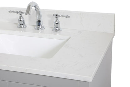 Elegant Furniture & Lighting - Moore 30 inch Single Bathroom Vanity in Grey with Backsplash - VF17030GR-BS veiw 4