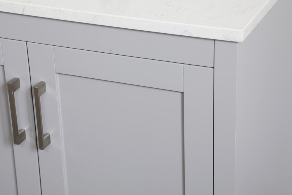 Elegant Furniture & Lighting - Moore 30 inch Single Bathroom Vanity in Grey with Backsplash - VF17030GR-BS veiw 5