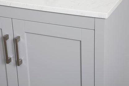 Elegant Furniture & Lighting - Moore 30 inch Single Bathroom Vanity in Grey with Backsplash - VF17030GR-BS veiw 5