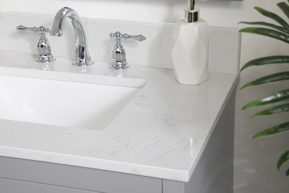 Elegant Furniture & Lighting - Moore 30 inch Single Bathroom Vanity in Grey with Backsplash - VF17030GR-BS veiw 10