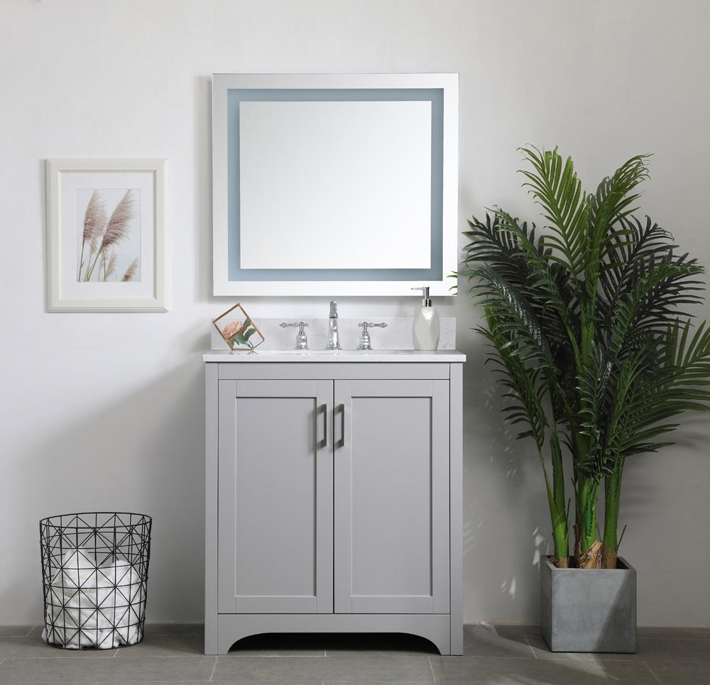 Elegant Furniture & Lighting - Moore 30 inch Single Bathroom Vanity in Grey with Backsplash - VF17030GR-BS veiw 12