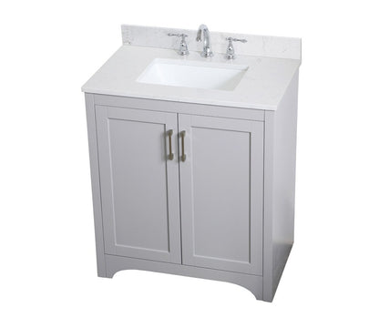 Elegant Furniture & Lighting - Moore 30 inch Single Bathroom Vanity in Grey with Backsplash - VF17030GR-BS veiw 14
