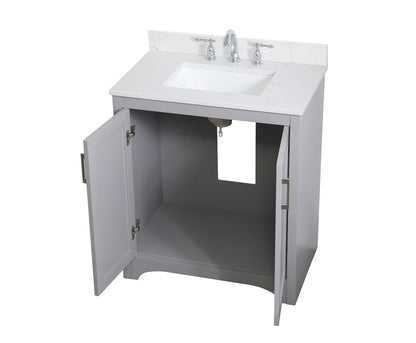 Elegant Furniture & Lighting - Moore 30 inch Single Bathroom Vanity in Grey with Backsplash - VF17030GR-BS veiw 15
