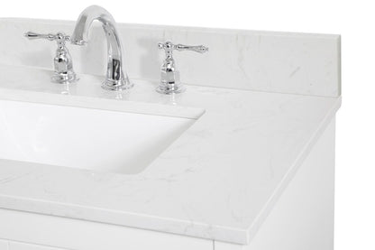 Elegant Furniture & Lighting - Moore 30 inch Single Bathroom Vanity in White with Backsplash - VF17030WH-BS veiw 4