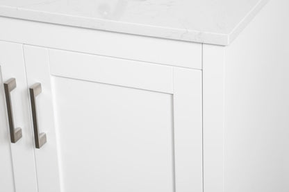 Elegant Furniture & Lighting - Moore 30 inch Single Bathroom Vanity in White with Backsplash - VF17030WH-BS veiw 5