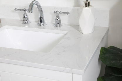 Elegant Furniture & Lighting - Moore 30 inch Single Bathroom Vanity in White with Backsplash - VF17030WH-BS veiw 10
