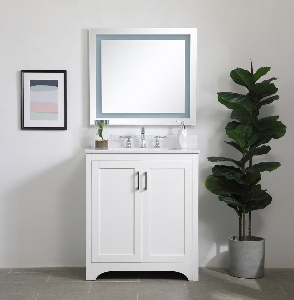 Elegant Furniture & Lighting - Moore 30 inch Single Bathroom Vanity in White with Backsplash - VF17030WH-BS veiw 12