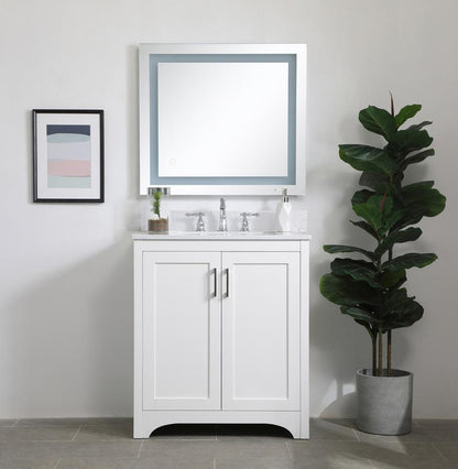 Elegant Furniture & Lighting - Moore 30 inch Single Bathroom Vanity in White with Backsplash - VF17030WH-BS veiw 12