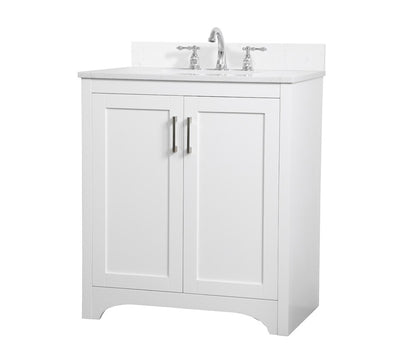 Elegant Furniture & Lighting - Moore 30 inch Single Bathroom Vanity in White with Backsplash - VF17030WH-BS veiw 13