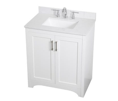 Elegant Furniture & Lighting - Moore 30 inch Single Bathroom Vanity in White with Backsplash - VF17030WH-BS veiw 14