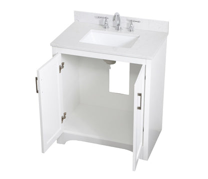 Elegant Furniture & Lighting - Moore 30 inch Single Bathroom Vanity in White with Backsplash - VF17030WH-BS veiw 15