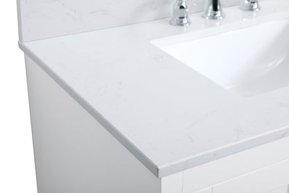 Elegant Furniture & Lighting - Moore 36 inch Single Bathroom Vanity in White with Backsplash - VF17036WH-BS veiw 5