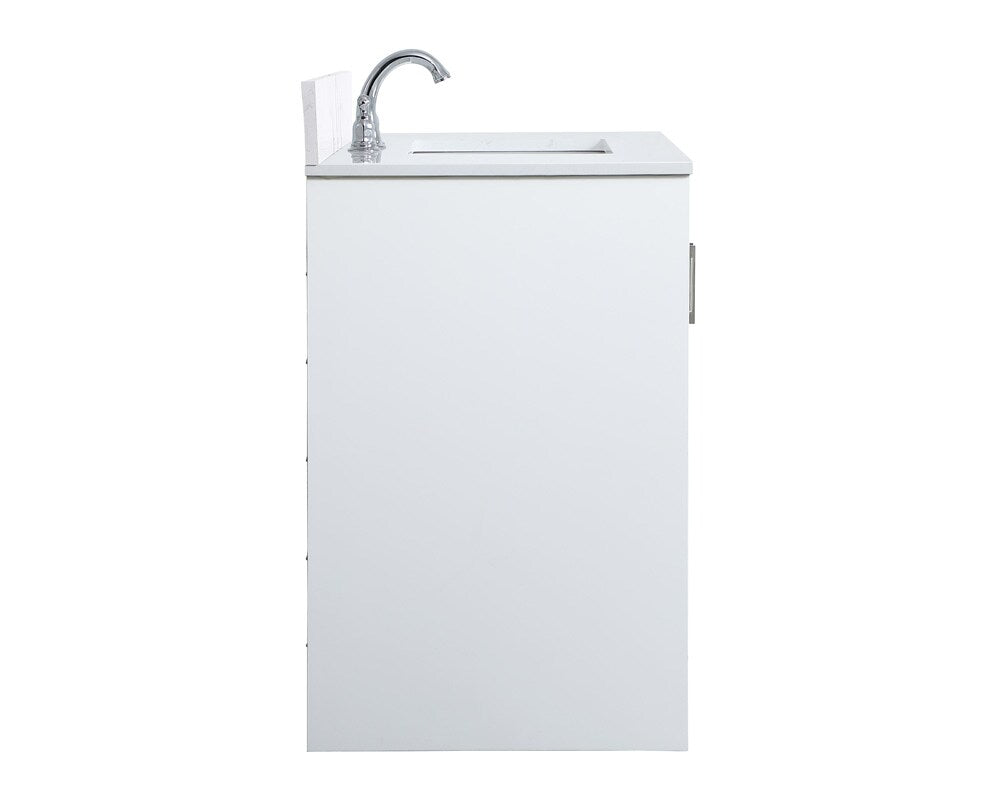 Elegant Furniture & Lighting - Moore 36 inch Single Bathroom Vanity in White with Backsplash - VF17036WH-BS veiw 7