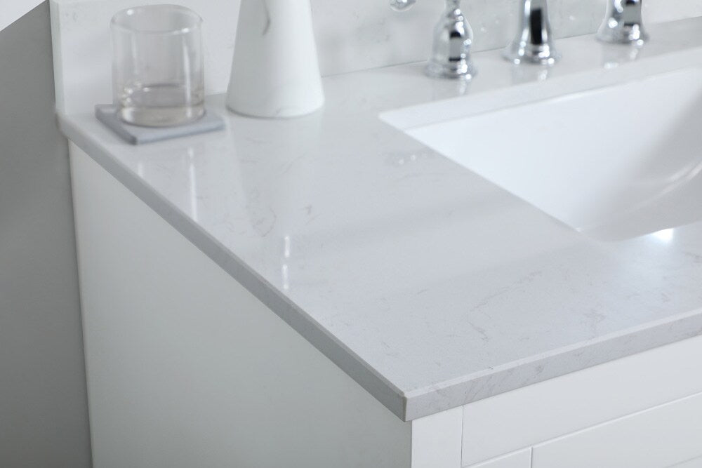 Elegant Furniture & Lighting - Moore 36 inch Single Bathroom Vanity in White with Backsplash - VF17036WH-BS veiw 10