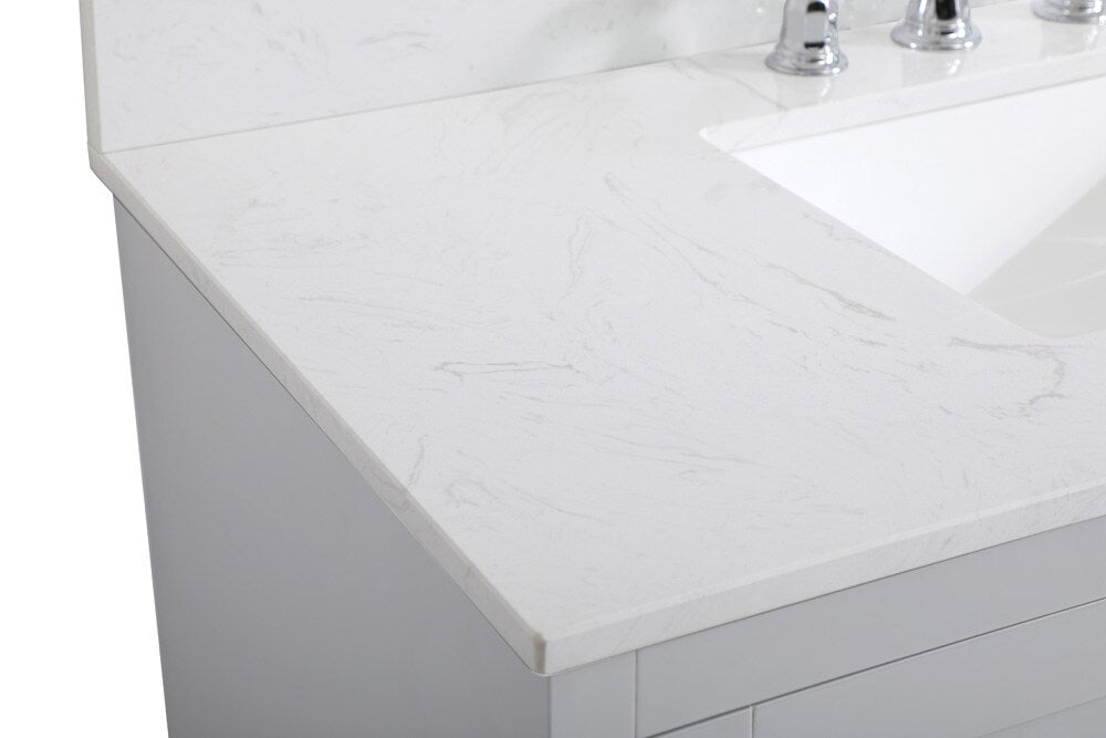 Elegant Furniture & Lighting - Moore 42 inch Single Bathroom Vanity in Grey with Backsplash - VF17042GR-BS veiw 5