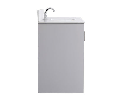 Elegant Furniture & Lighting - Moore 42 inch Single Bathroom Vanity in Grey with Backsplash - VF17042GR-BS veiw 7